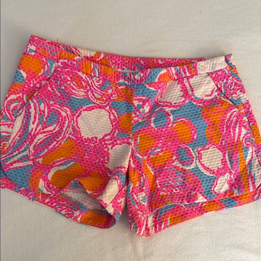Lilly Pulitzer Pink and Orange High Waist Shorts